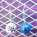 Dialga and Palkia Pokemon Jewelry Earrings made with Solid Plastic Pokemon Marbles