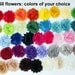 Shabby Flowers - Chiffon Frayed Flowers - Fabric Flowers - Set of 50 - You Pick Colors - Wholesale Fabric Flower Set