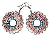 Polymer Clay Earrings. Rose Windows.