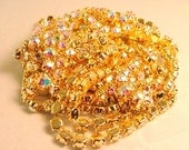 DESTASH- 8mm Gold Plated Aurora Borealis Chain 9.5ft & Findings