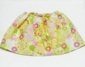 Toddler Infant Little Girls Skirt Yellow Floral Butterflies