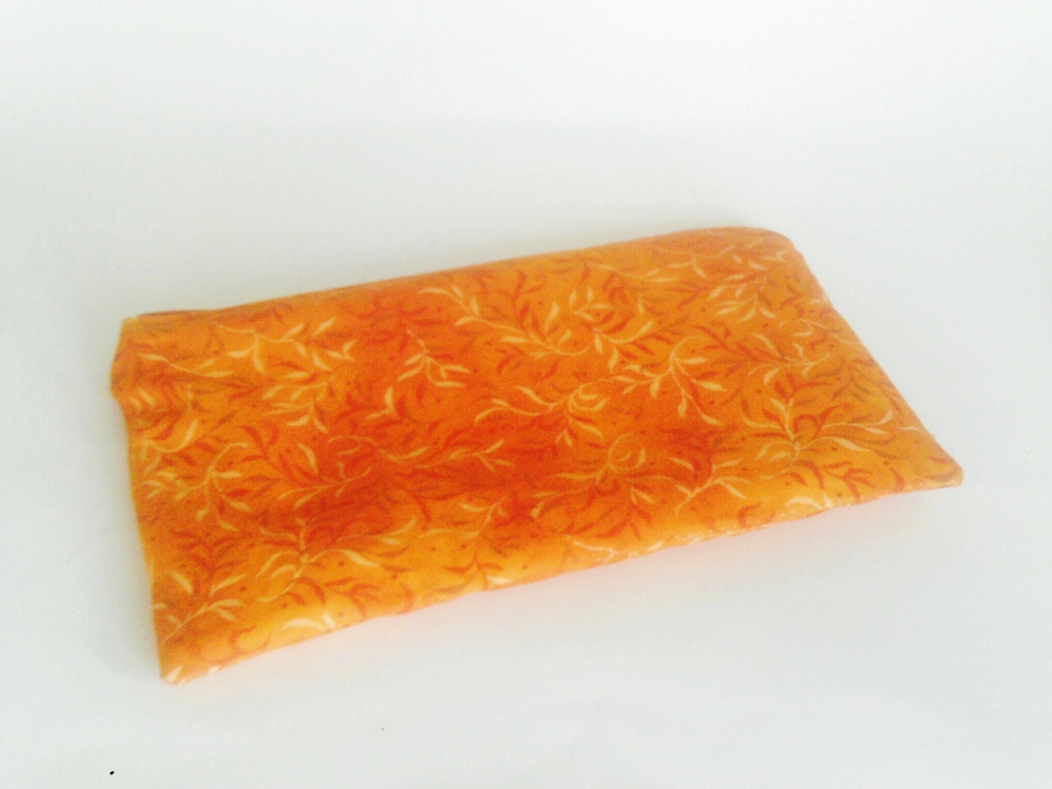 Fabric Cosmetic Bag in Fall Autumn Print Makeup Bag Orange Spice
