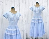 1950s dress / 50s gingham dress / County Fair dress