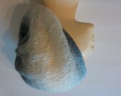 Knit slouchy beanie, lightweight womens hat, summer hat, shaded grey hat