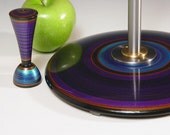 Table lamp. Desk Lamp. Office lamp. 164. Metallic purple. Hand painted. Simple, elegant, colorful. Matching finial and pull chain.