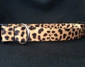 Jaguar Print Nylon Dog Collar (size Medium)