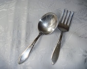 STRATFORD SILVERPLATE Co International Silverware Child's Fork and Spoon ROSEMARY 1919