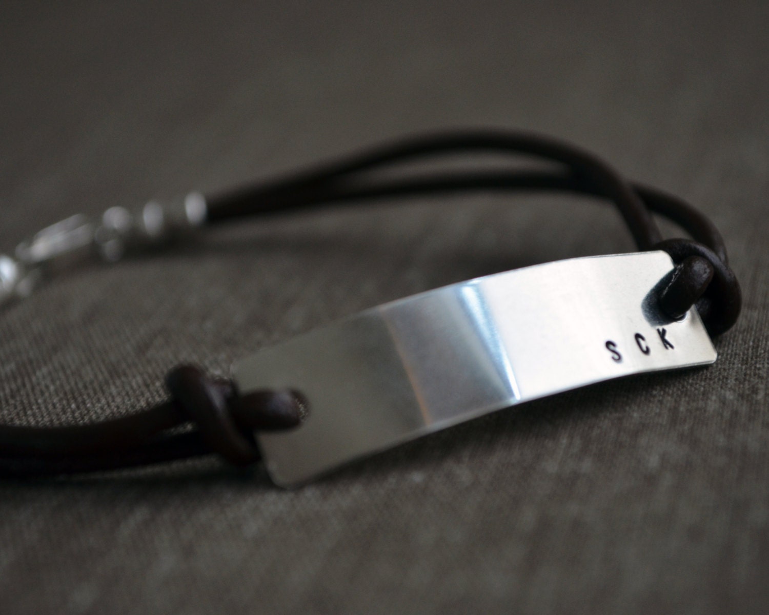 Stamped Men's Sterling Bracelet - Customize with your own details