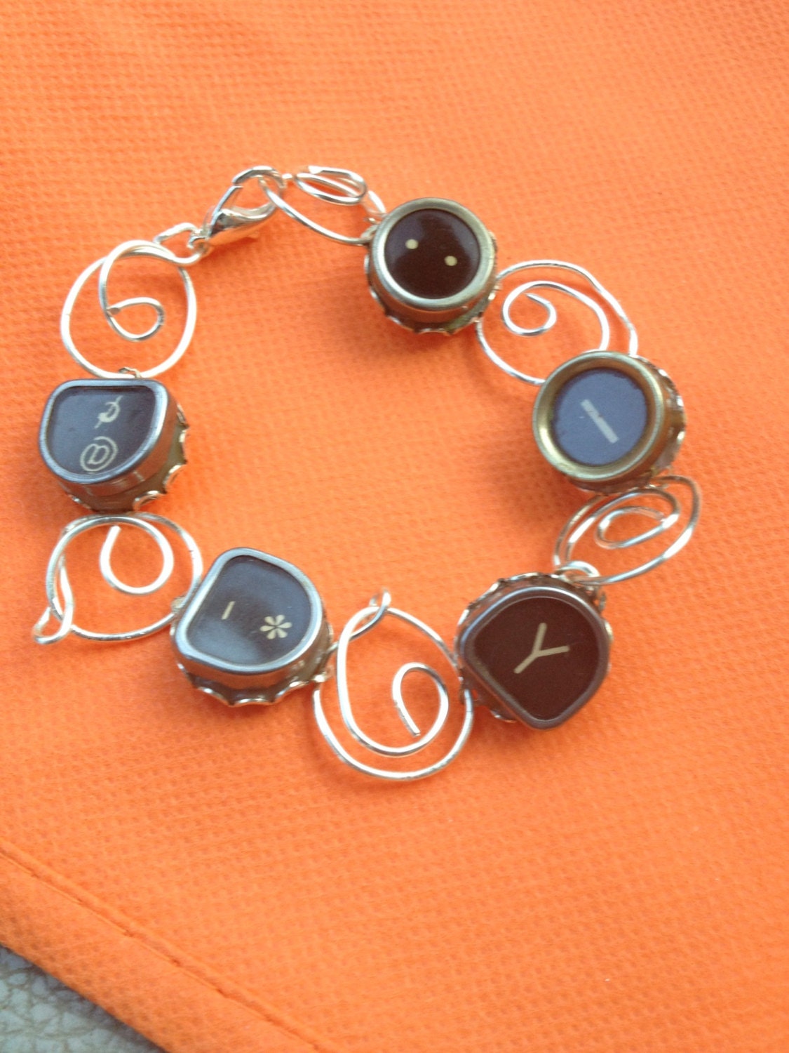 Typewriter Key Bracelet