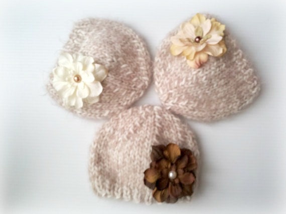 twins/triplets beanies, choose 1,2 or 3 baby boy girl knitted beanie hats,newborn photography prop, baby beanie, baby shower gift