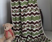 Baby Ripple Afghan - Crib Blanket - Baby Camo