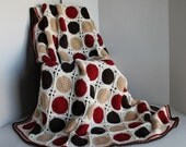 Afghan - Pok-A-Dot Patchwork Granny Square Quilt / Blanket