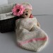Crochet Baby Cacoon - Antique White and Pink