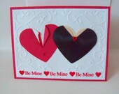 Valentine Heart Hand Punched Blank Card