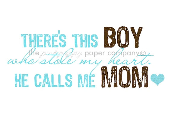 There's This Boy...5x7 art print (you choose your colors)