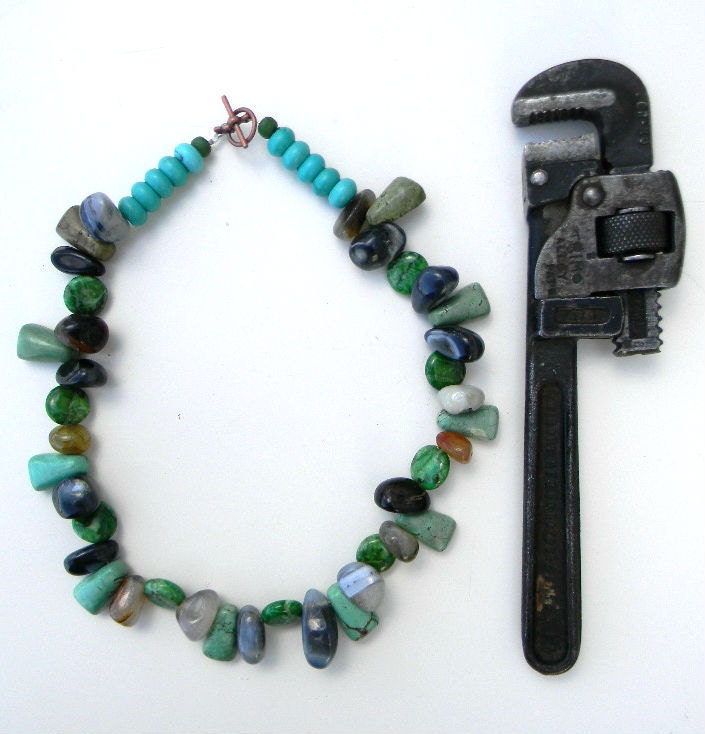Chunky Turquoise Handmade Necklace