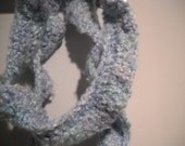 Blue Fuzzy Scarf