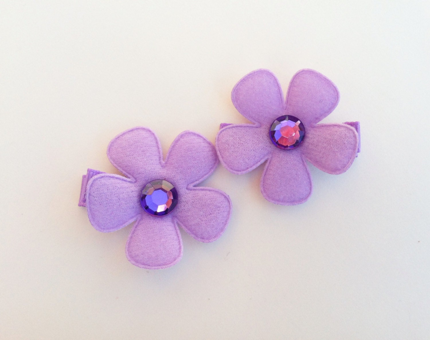 Daisy hair clip, Girls hair clip-Purple