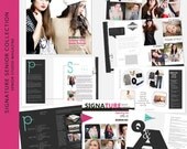 INSTANT DOWNLOAD Signature Senior Studio Magazine Marketing Photography Template - Text Included