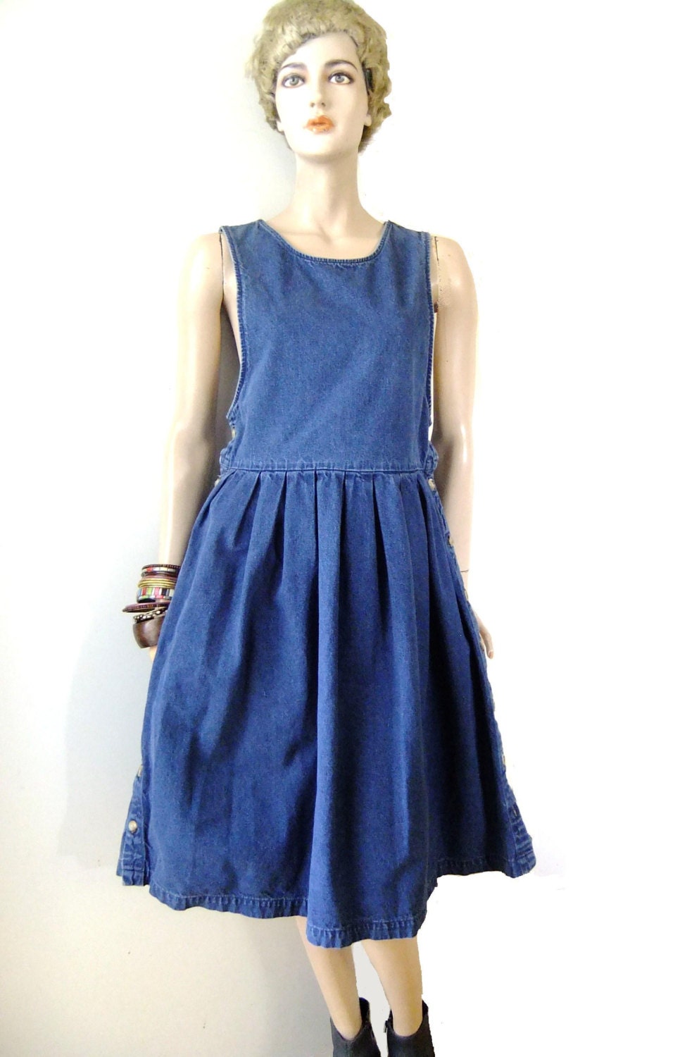 denim dress, jean dress, jumper, small