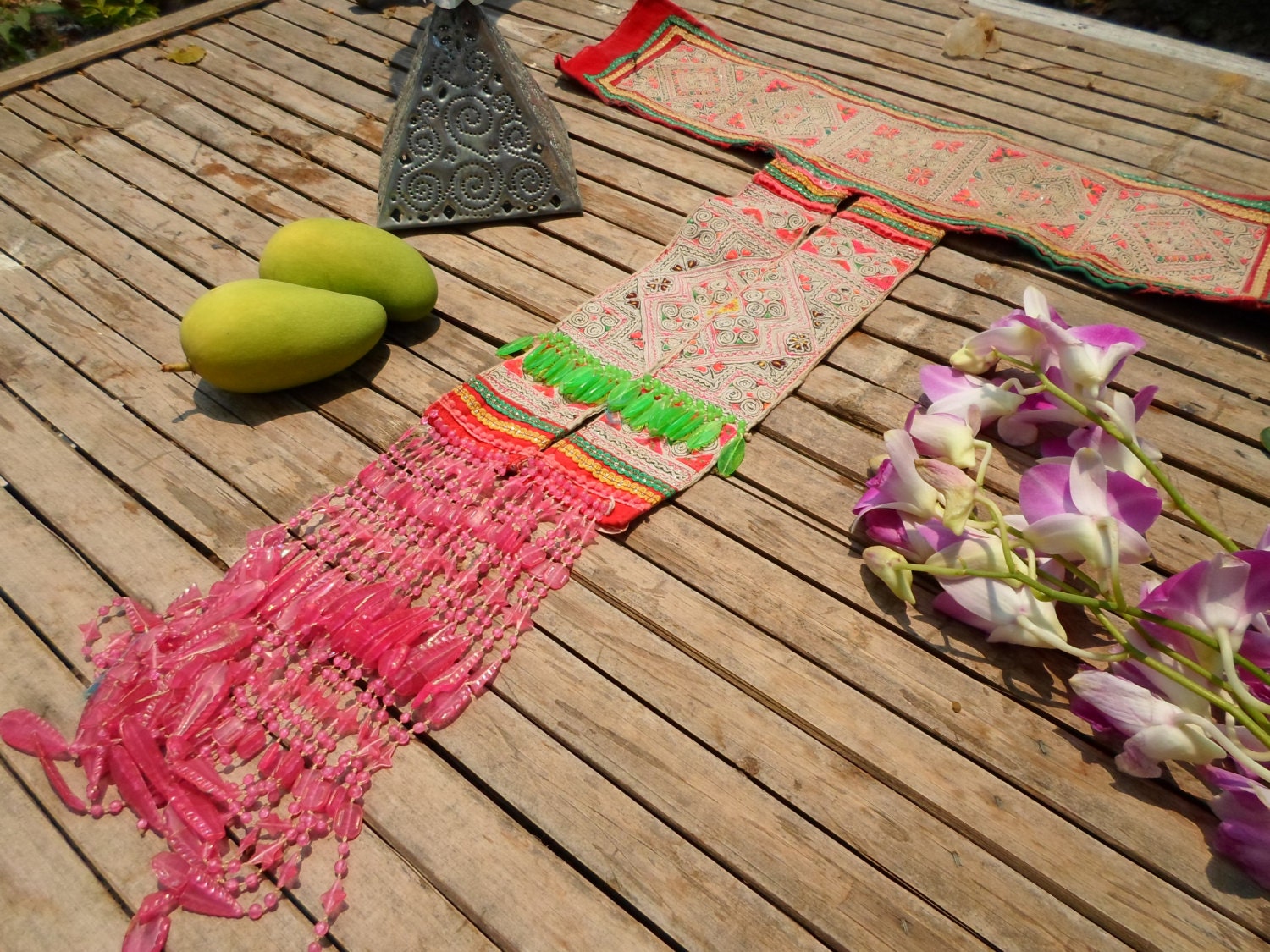 Embroided Textile  Tribal  Panel By The Hmong Hilltribe People