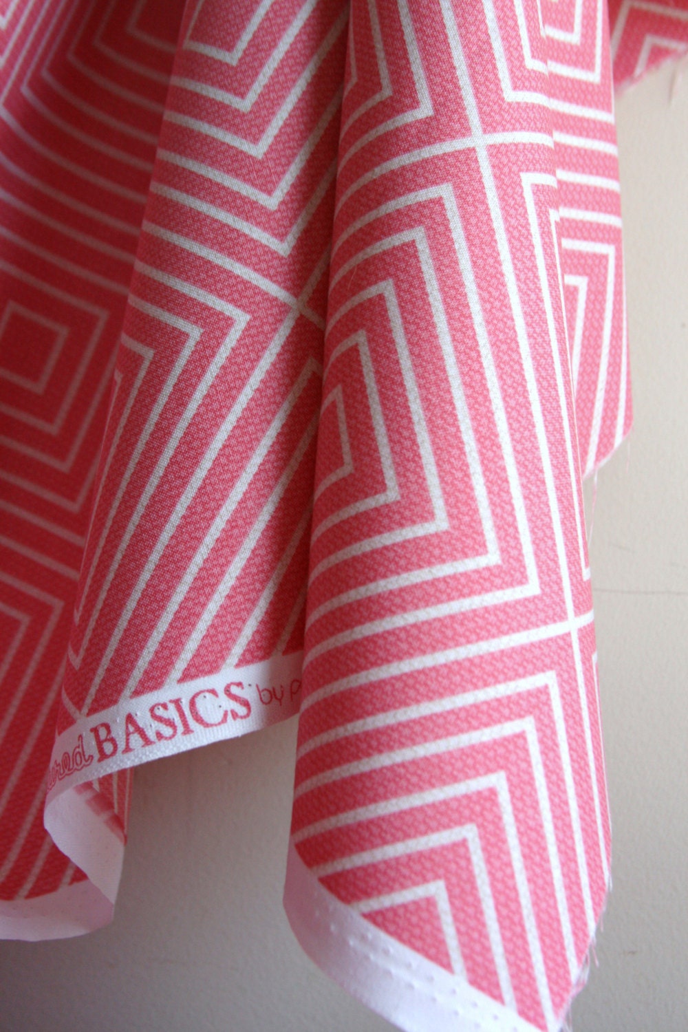 Diamonds in Salmon by Patty Young from the Textured Basics Collection - Michael Miller Fabrics - ONE YARD Cut