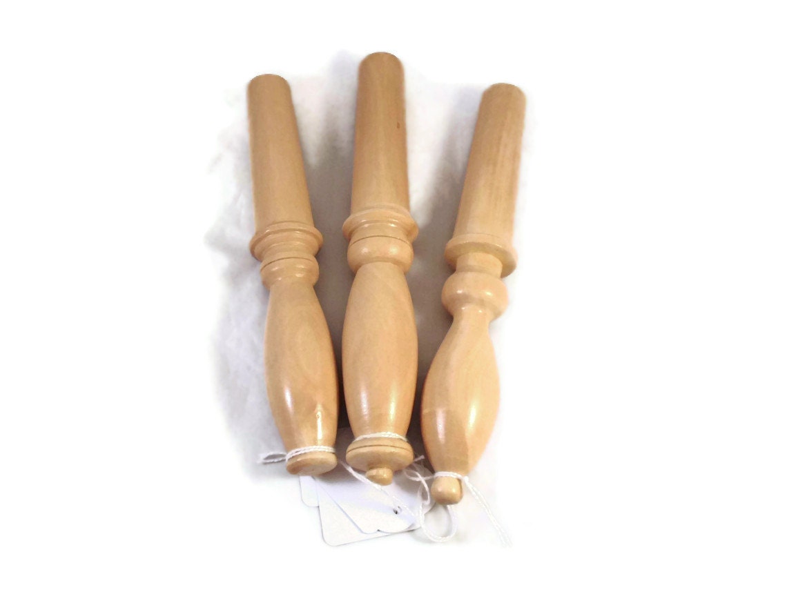 Hand turned Nostepinne -  Yarn Ball Winder  - Birch Wood - Clear Finish