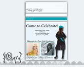 Graduate Sillhouette Announcement Invitation