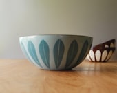 Fab Cathrineholm 7" Lotus Salad Bowl in Blue on Blue