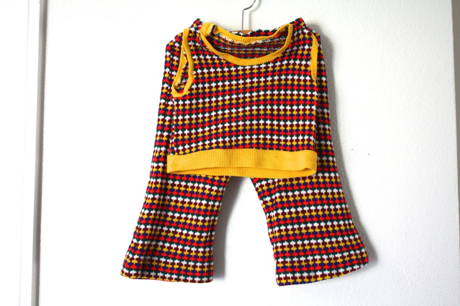 Vintage Mod Knit Top and Pant Set, Baby Toddler Size