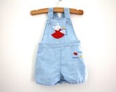 Vintage Baby Bunny Overalls, Baby Boy Size 6 Months