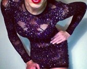 Crystallized Black American Apparel Lace Dress.