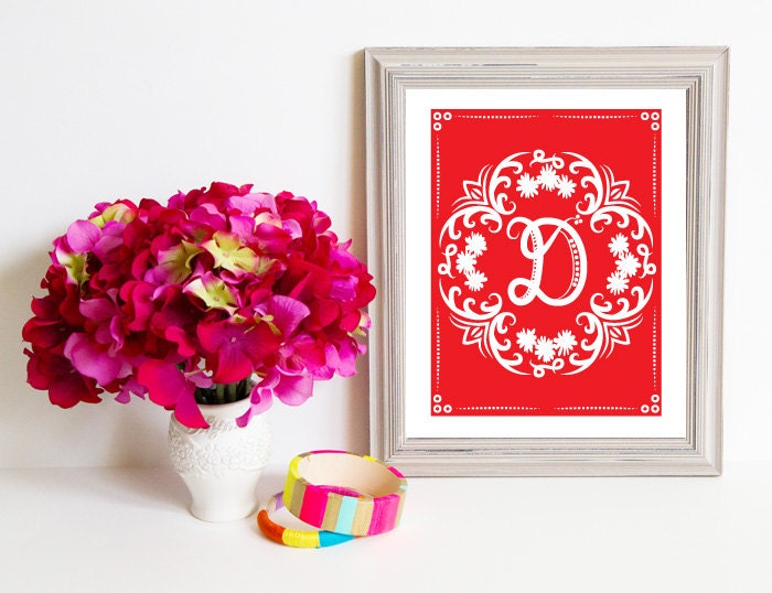 Though Very Humble : Custom Fiesta Flag Monogram Print
