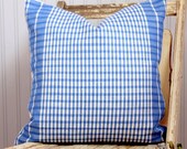 Decorative Pillow Cover made from vintage linen toweling and matelasse 18 x 18
