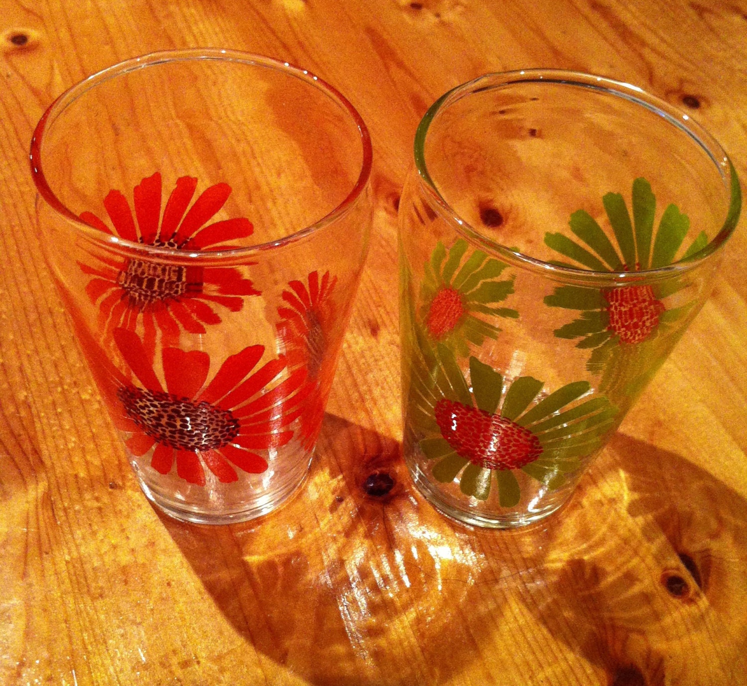 Flower Power mini juice glasses (2)
