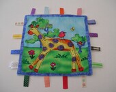 Taggie Minky Dot Ribbon Lovey Blanket