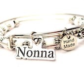 Nonna Set of two beaded bangles charm bracelet