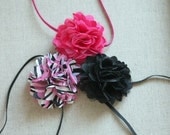 YOU PICK ANY 3 Petite Satin/Mesh Flowers