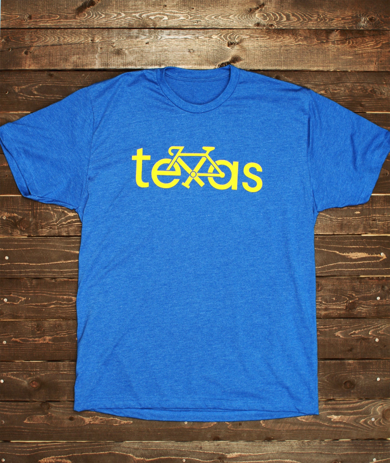 Bike Texas T-shirt  -  Royal Blue