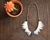 Druzy White Spike Necklace and Chain