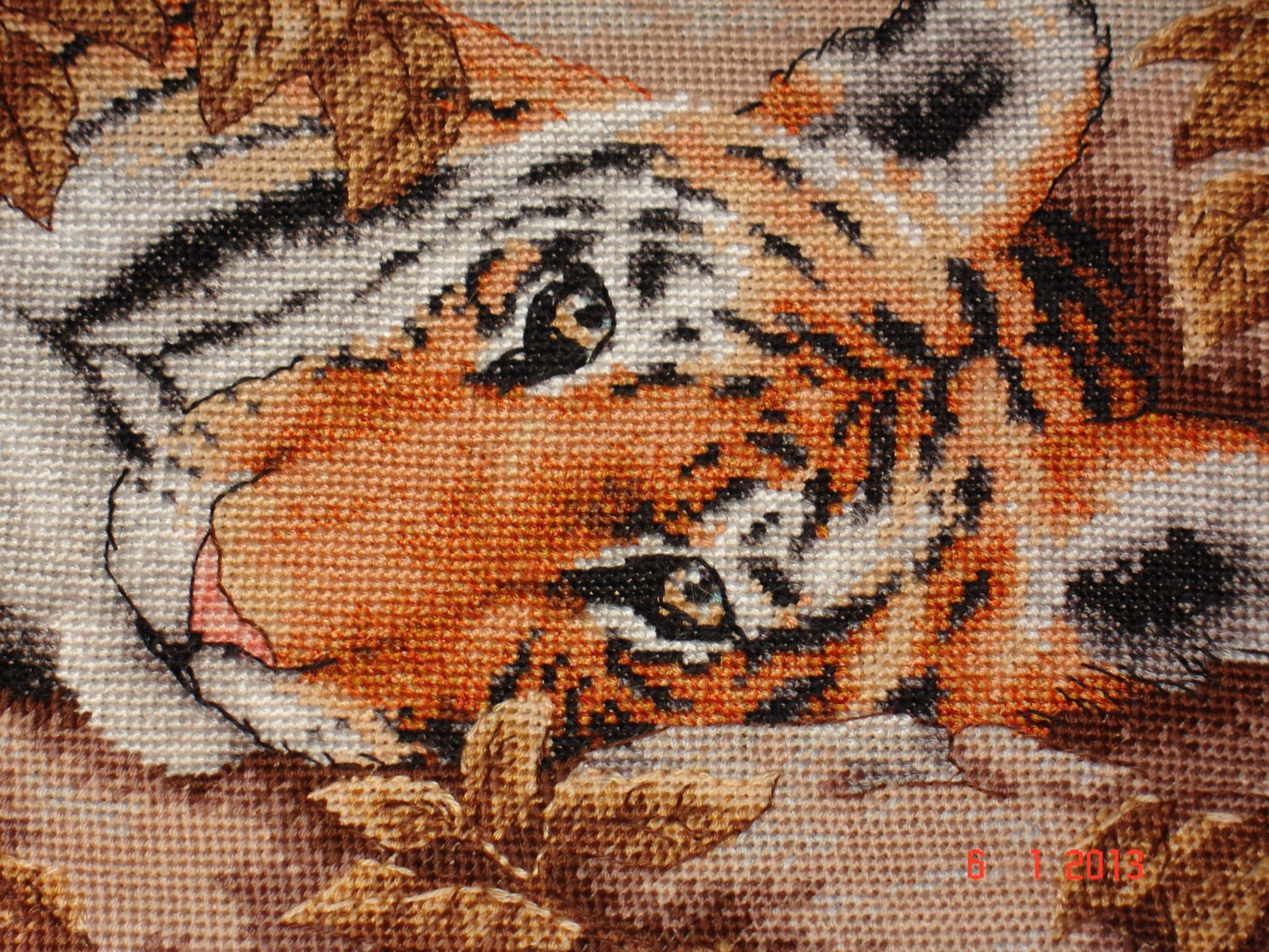 Tiger cross-stitch