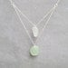 Sea Glass & Sterling Silver Necklace - Free Shipping