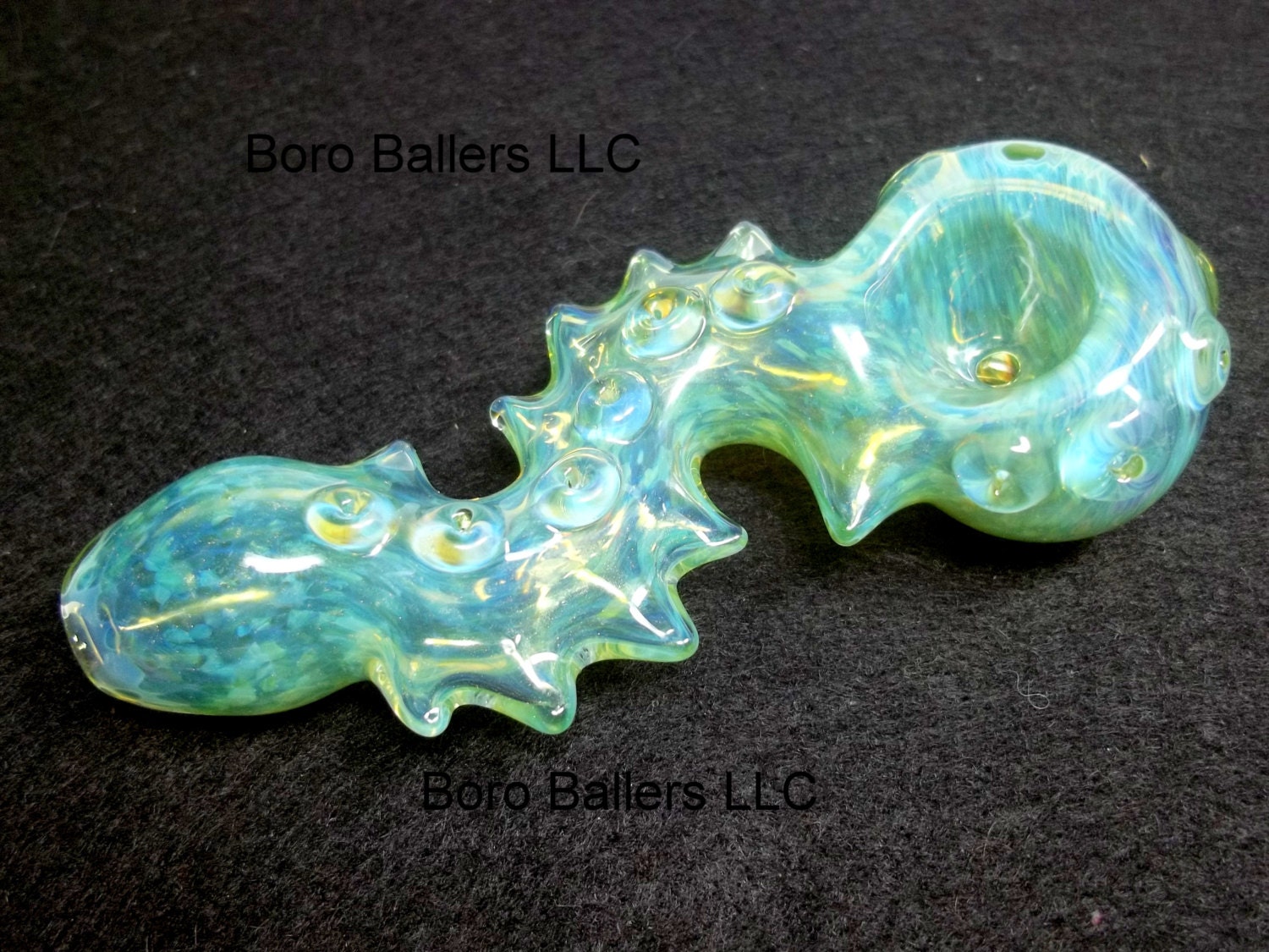 Glass Pipe, Spiked Serpent Inside out Color Changing Glass, READY to SHIP Cgge Team