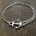 Antiqued Silver Dainty Anchor Bracelet