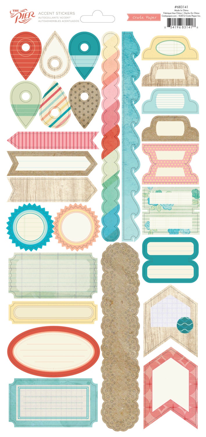 Crate Paper The Pier Border & Label Stickers
