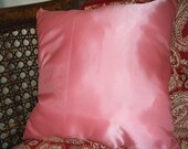 Throw pillow, silky pink