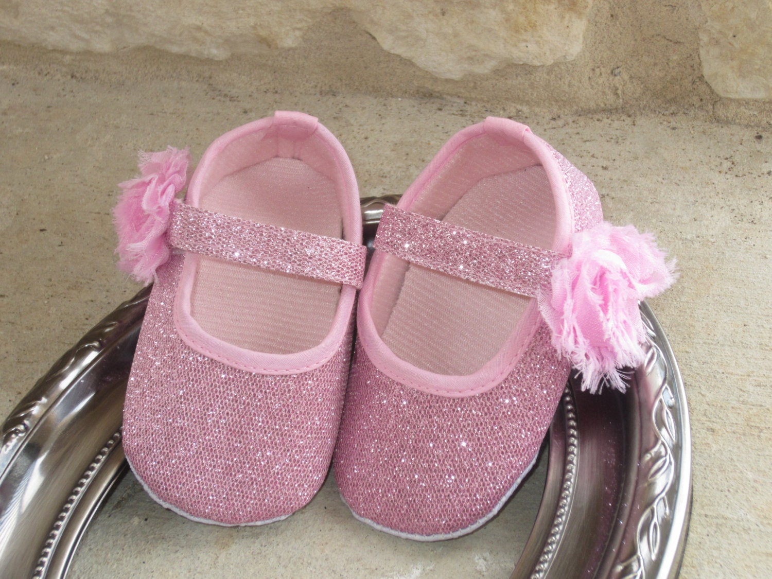 to Baby Girl Crib Shoes - Baby Shoes - Mary Jane Shoes - Baby Girl ...