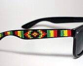 Beaded Sunglasses Rasta Colors