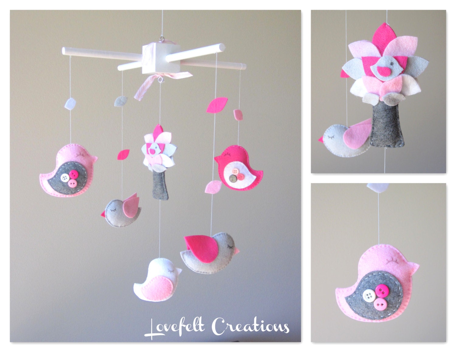 Baby Crib Mobile - Baby Crib Mobile - Mobile - Birds Mobile - Baby Girl Mobile