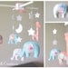Baby mobile - Baby crib Mobile - Elephant Mobile - Nursery Mobile - Baby boy Mobile - You can PICK ur COLORS and FABRIC :)